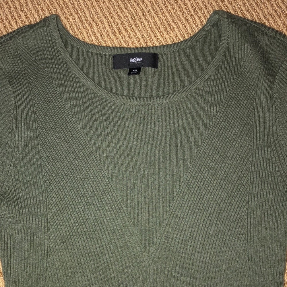 Moss Green Knit Dress - Picture 2 of 8